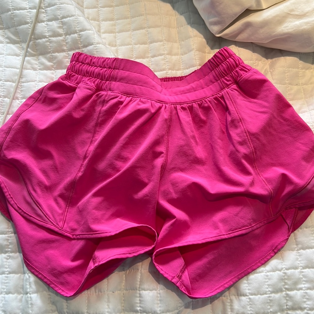 Sonic pink lululemon shorts